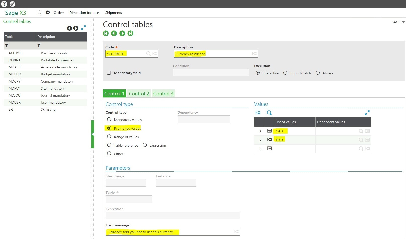 Sage X3 Tips and Tricks How to Add Controls to Fields in Sage X3